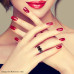 Mozambique Garnet (Center Ovl 1.40 Ct.) 3 Stone ring (Size 7 )