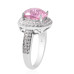 Lustro Stella Collection: Premium Pink & White Cubic Zirconia Ring