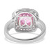 Lustro Stella Collection: Premium Pink & White Cubic Zirconia Ring