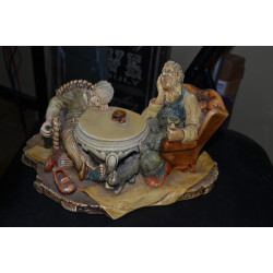 Naturecraft Congleton, England 1969 "Old Pals" Hand Painted Stoneware