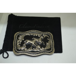 Silver Horse Belt Buckle