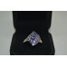 Tanzanite ring in Platinum Overlay Sterling Silver